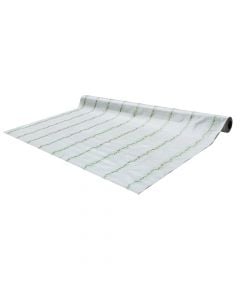 Tablecloth, PVC, grey/white/green, 140 cm