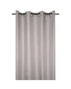 Jefferson blackout curtain with rings, 100% polyester, grey, 140x260 cm