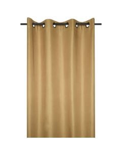 Jefferson blackout curtain with rings, 100% polyester, mustard, 140x260 cm