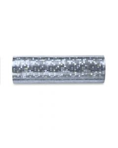 Holographic streamer roll,  3.8m, silver, 1 piece