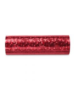 Holographic streamer roll,  3.8m, red, 1 pieces