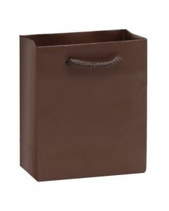 Gift bag, cardboard, 13.5x16 cm, brown, 1 piece