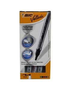 White board markers, Velleda, Bic, plastic, 24x15x3 cm, miscellaneous, 4 pieces