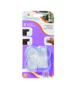 Corner protectors, plastic, transparent, 8 pieces