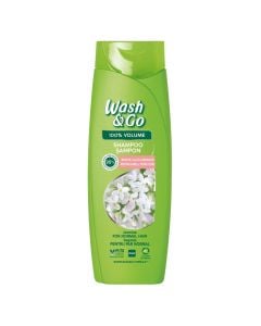 Shampo flokësh për volum, me efekt hidratues, Wash & Go, plastikë, 360 ml, e gjelbër, 1 copë