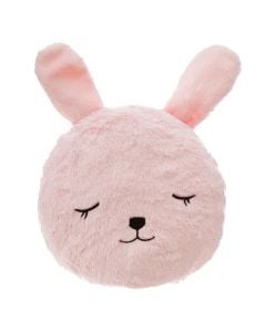 Decorative pillow for children, plush, rabbit, circular, pink, 1 piece