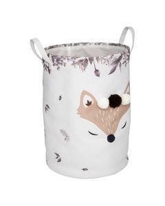 Storage basket, Fox, polyester, white and brown, 50x35x35 cm, 1 piece