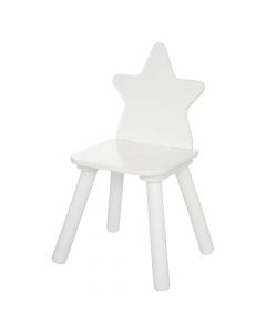 Chair for children, star, MDF, 32x29.5x50 cm, white, 1 piece