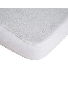 Mattress protector, Kikka boo, polyester-cotton, 60x120x15 cm, white, 1 piece