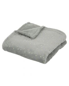 Blanket for children, polyester, 75x100 cm, gray, 1 piece