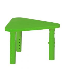 Tavoline per femije, trekendesh, jeshile, 66x66x39-59.5 cm, polipropilen, 1 cope