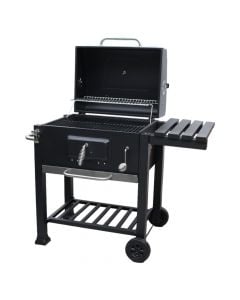 Charcoal barbecue, black, metal, 78x53x36 cm, 1 piece