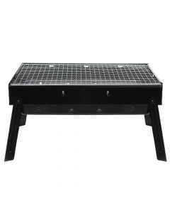 Portable charcoal barbecue, metal, 43x30 cm, black, 1 piece