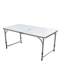 Camping table, 60x120 cm, white, 1 piece