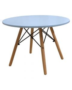 Table for children, MDF+beech wood, 60x60x42 cm, blue, 1 piece