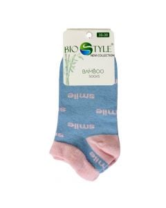 Socks for women, Biostyle, Bamboo, smile, mixed, 1 pair