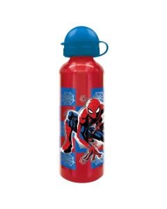 Thermos for children, Spiderman, aluminum, 530 ml, red/blue, 1 piece