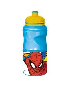 Bottle for children, Spiderman, plastic, 380 ml, blue, 1 piece