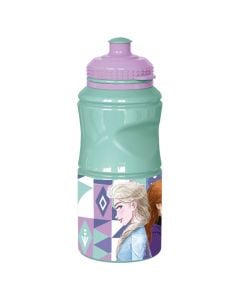 Bottle for children, Frozen, plastic, 380 ml, mint/purple, 1 piece