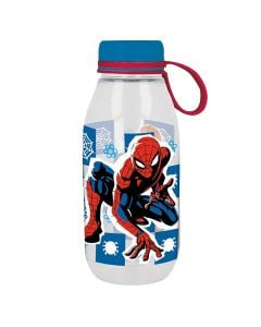 Bottle for children, Spiderman, plastic/silicone, 460 ml, mixed, 1 piece