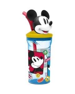 Drinking glasses for children, 3D Mickey Mouse, plastic, 360 ml, mixed, 1 piece