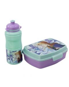 Set ushqimi per femije, Frozen, tas ushqimi dhe shishe, 380 ml, mikse, 1 pako