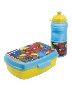 Children food set, Spiderman, food bowl and bottle, 380 ml, mixed, 1 pack