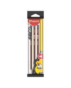 Pencil, Maped, HB, black, 3 pieces, 1 pack