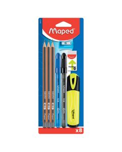 Set of school accessories, Maped, 8 pieces, 1 pack