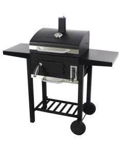 Charcoal BBQ-Smoker, Ottawa S, 110x98x46.5 cm, metal, black, 1 piece