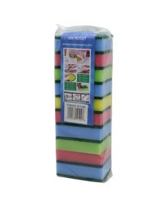 Cleaning sponge set, mixed colors, 10x7x3 cm, 10 pieces, 1 pack