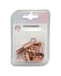 Clips with ears, metal, rose gold, 1 pack