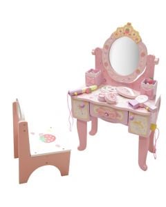 Make-up table for children, wood, 71x22x42 cm, pink, 1 piece