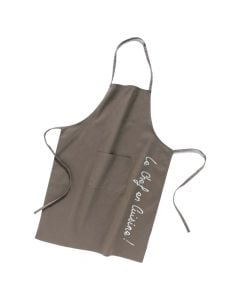 Kitchen apron, cotton, brown, 60x84 cm, 1 piece