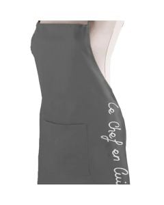 Kitchen apron, cotton, grey, 60x84 cm, 1 piece