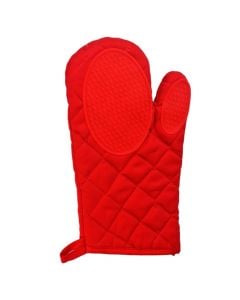 Kitchen handle, 30x18 cm, cotton+silicone, red, 1 piece