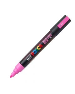 Marker me bazë uji, UNI MARKER POSCA PC-5M FLUO PINK (PINK FLUORESHENTE)