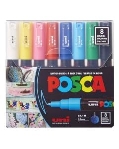 UNI MARKER POSCA PC-1M PAKO 8 COPE NGJYRAT BAZIKE