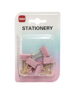 Clips with ears, metal, pink, 1 pack