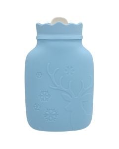 Water bottle, silicone, 14x20 cm, blue, 1 piece