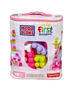 Lodër për fëmijë, Mega Bloks, First Builders, plastike, +1 vjec, 60 pjesë, 1 pako