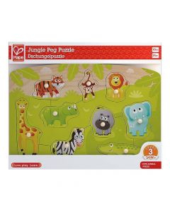 Children's toy, Hape, Jungle peg puzzle, wooden, mixed, +24 months, 1 piece