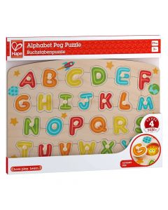 Children's toy, Hape, Alphabet peg puzzle, wooden, mixed, +3 years, 1 piece