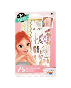 Stick-on tattoos for girls, Buki, 75 models, washable, 1 piece