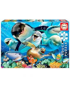 Puzzle për fëmijë, Educa, Underwater selfie, 100 pjesë, +6 vjec, 1 copë