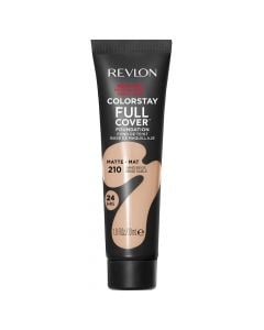 Foundation, Revlon, full cover, 30 ml, matte, Sand Beige 210, spf 10, 1 piece