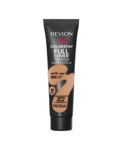 Foundation, Revlon, full cover, 30ml, matte, Nude 200, spf 10, 1 piece