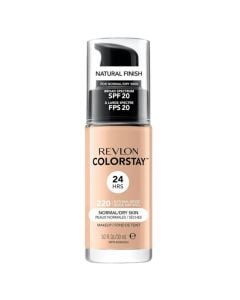 Liquid foundation, Revlon, Colorstay, Longwear Makeup, normal/dry skin, Natural Beige 220, spf 20, 1 piece