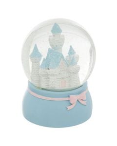 Decorative globe, resin/glass, snow globe, blue, D10cm, 1 piece