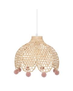 Lamp for children's room, Bamboo, beige, 28x28x22 cm, 1 piece